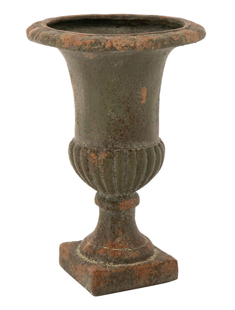 Zelený antik květináč Antiqou French - Ø 48*71 cm