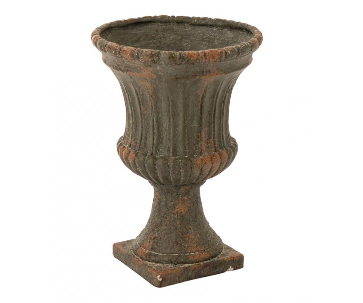 Zelený antik květináč Antiqou French - Ø 40*56 cm J-Line by Jolipa