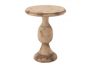 Béžový antik odkládací stůl Antiqou French - Ø 41*58 cm
