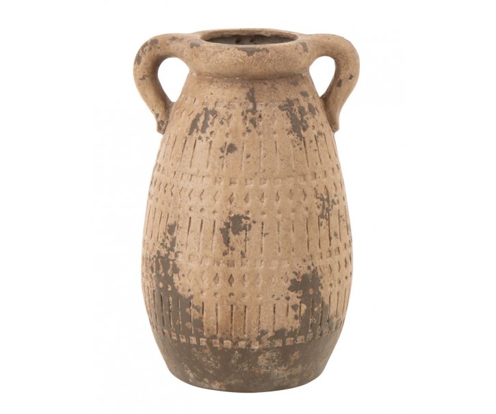 Béžový antik květináč / váza Antiqou French - Ø 28*31 cm J-Line by Jolipa