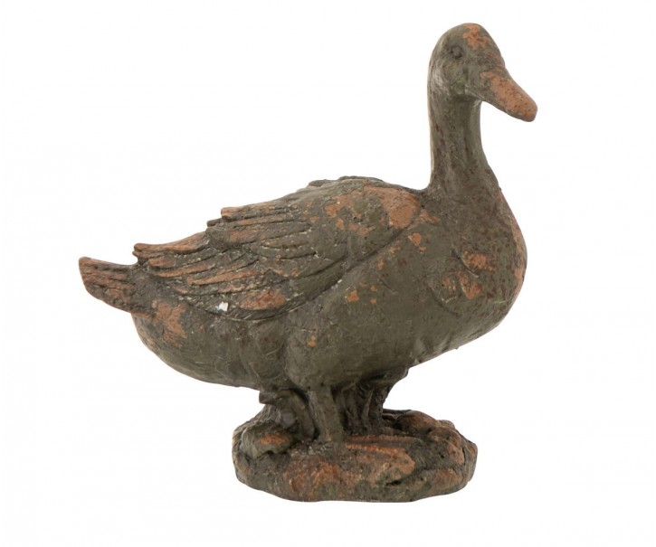 Zelená antik venkovní dekorace kachna Antiqou - 35*18*36 cm J-Line by Jolipa