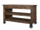 Hnědý antik dřevěný vozík ostrůvek na kolečkách Elloa - 150*70*90 cm Chic Antique