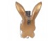 Nástěnná dekorace hnědá zaječí hlava s kloboukem - 17*11*25 cm Clayre & Eef