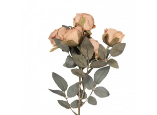 Artificial Flower Rose 43 Cm Brown Plastic - 8*13*43 cm
