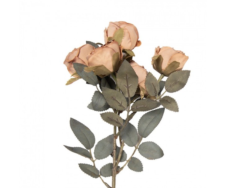 Artificial Flower Rose 43 Cm Brown Plastic - 8*13*43 cm Clayre & Eef