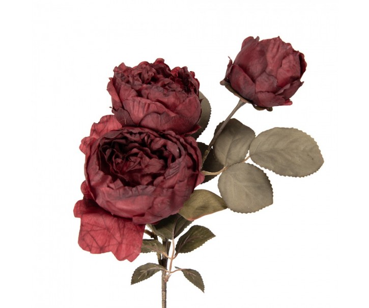 Artificial Flower 52 Cm Red Plastic - 12*15*52 cm Clayre & Eef