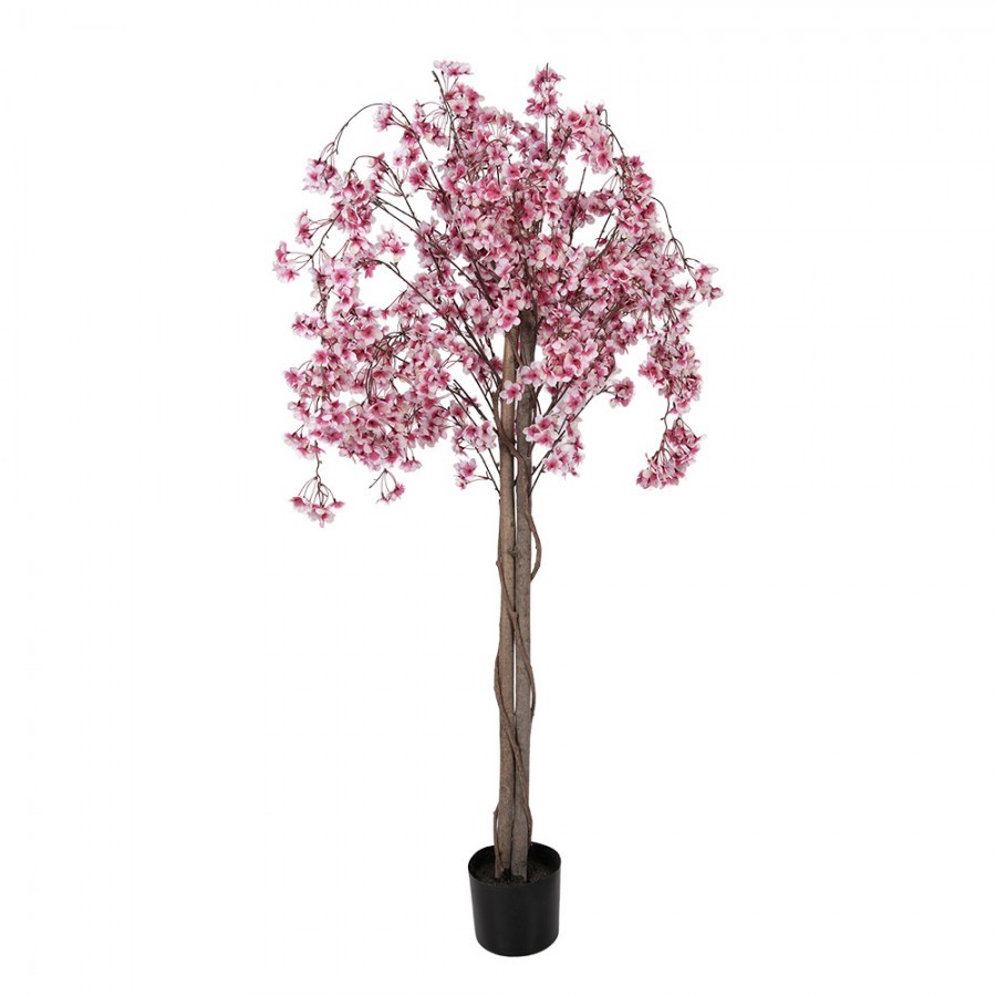 Dekorační strom broskvoň s růžovými květy Peach Blossom - 30*30*150 cm 5PL0211