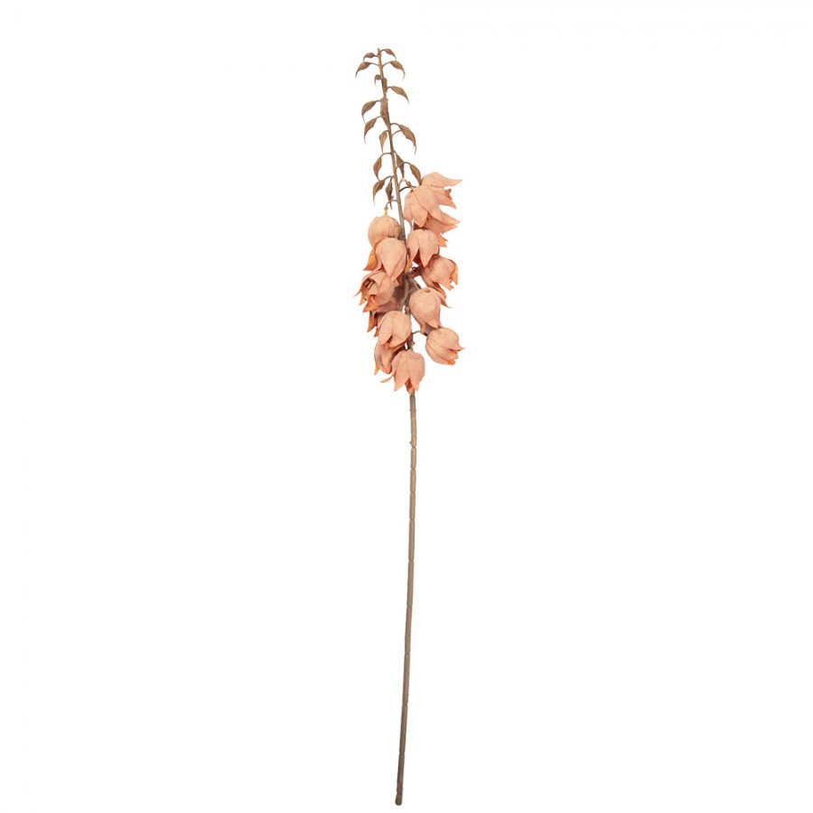 Dekorace umělá květina Yucca s oranžovými květy - 12*12*100 cm