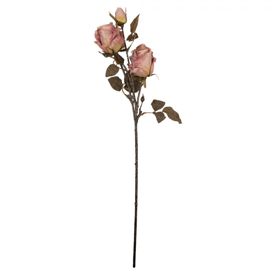 Růžová umělá růže - nadčasová elegance - 12*12*70 cm Clayre & Eef Růžová umělá růže - nadčasová elegance - 12*12*70 cm Clayre & Eef
