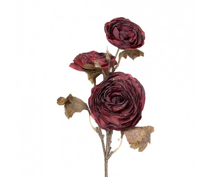 Artificial Flower 70 Cm Red Plastic - 10*12*70 cm Clayre & Eef