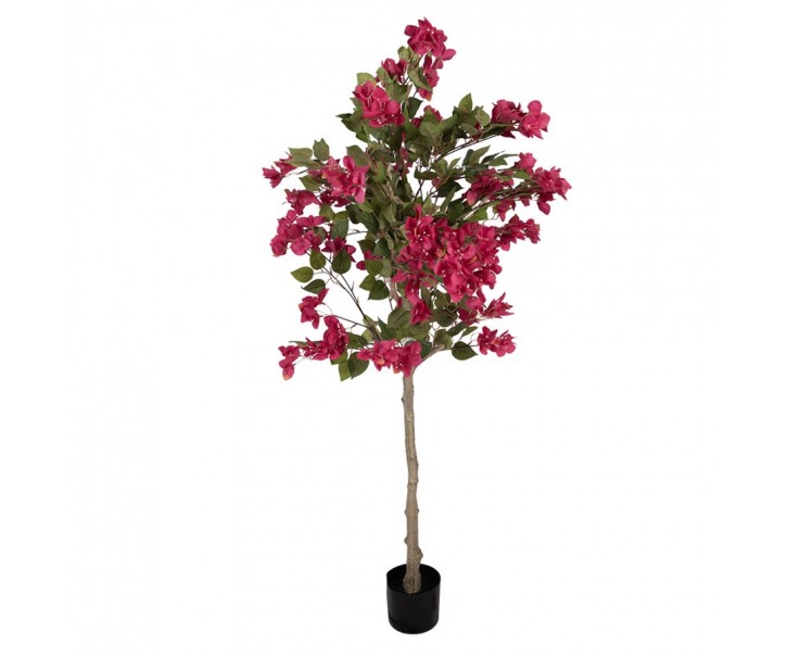 Dekorační strom s růžovými květy Bougainvillea Tree - 55*55*130 cm Clayre & Eef