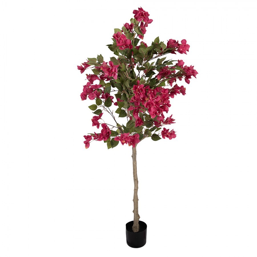 Dekorační strom s růžovými květy Bougainvillea Tree - 55*55*130 cm 5PL0225
