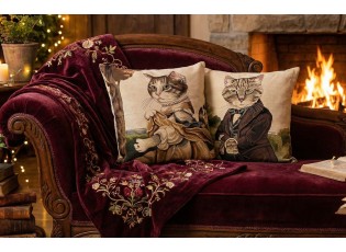 Gobelínový polštář Kocour hrabě - 45*45*15 cm