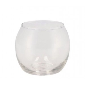 Baňatá skleněná váza Sphere transparent - Ø 8*7 cm