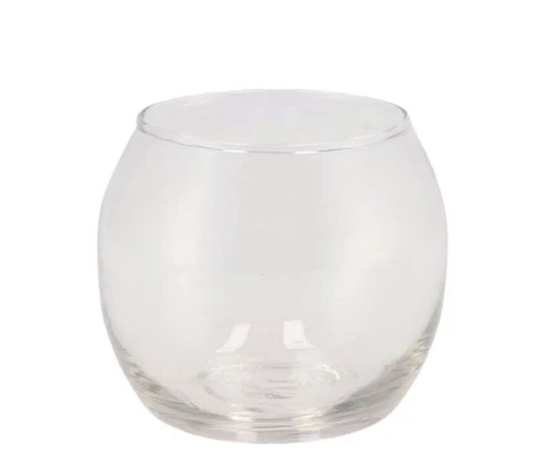 Baňatá skleněná váza Sphere transparent - Ø 8*7 cm 322003