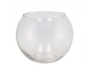 Baňatá skleněná váza Sphere transparent - Ø 17*14 cm