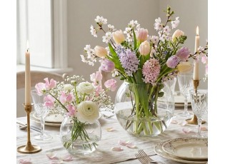 Baňatá skleněná váza Sphere transparent - Ø 17*14 cm