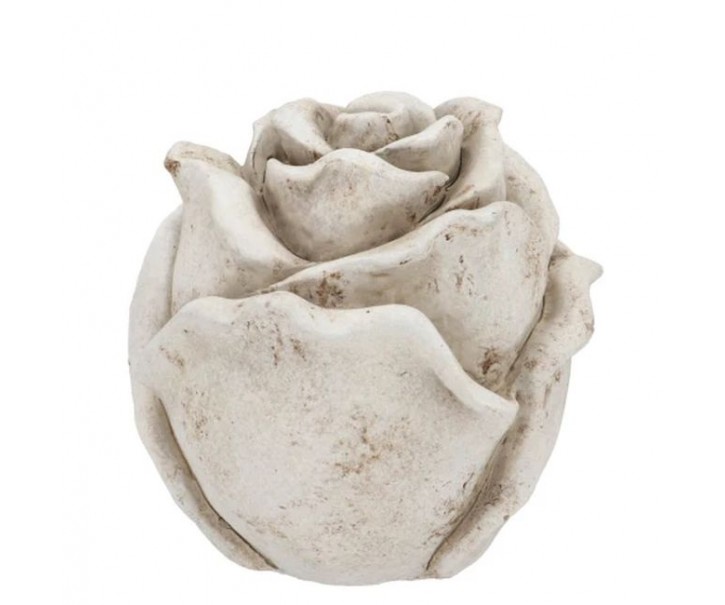 Šedá antik cementová dekorace růže Rose M - 11*11*11 cm daan kromhout