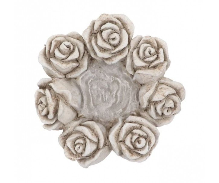 Cementový květináč mísa s růžemi Saint antique Rose - 24*24*9 cm daan kromhout