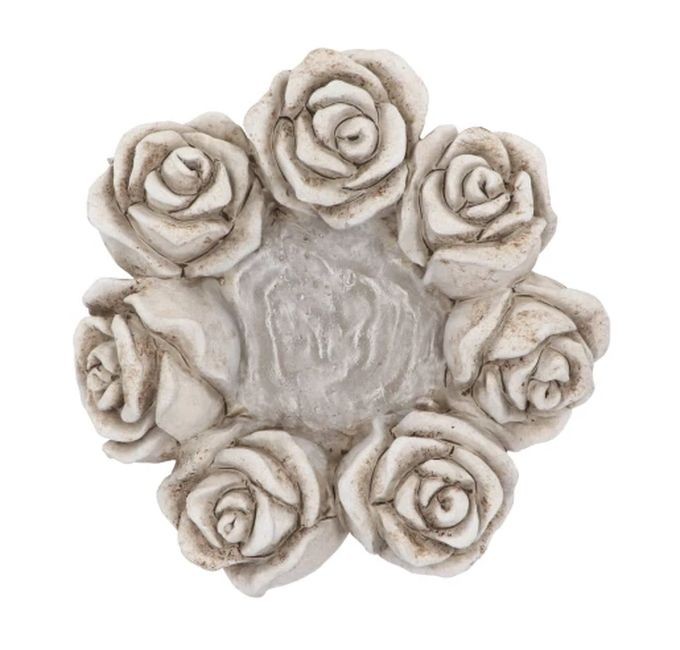 Cementový květináč mísa s růžemi Saint antique Rose - 24*24*9 cm