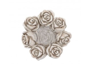 Cementový květináč mísa s růžemi Saint antique Rose - 21*21*8 cm