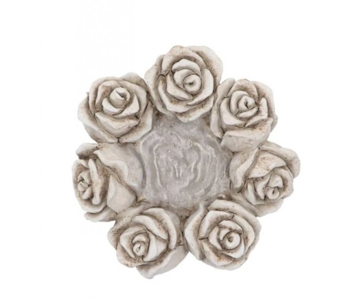 Cementový květináč mísa s růžemi Saint antique Rose - 21*21*8 cm daan kromhout