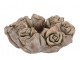 Zlatý cementový květináč mísa s růžemi Saint antique Rose - 24*24*9 cm daan kromhout
