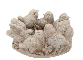 Cementový květináč mísa s ptáčky Saint antique Bird - 22*21*11 cm