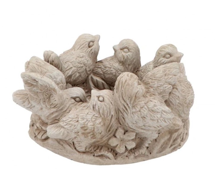 Cementový květináč mísa s ptáčky Saint antique Bird - 22*21*11 cm daan kromhout