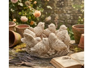 Cementový květináč mísa s ptáčky Saint antique Bird - 22*21*11 cm