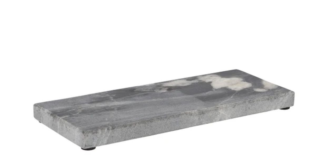 Šedý mramorový podnos Marble grey - 23*9,5*1cm 