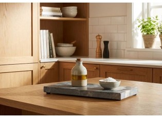 Šedý mramorový podnos Marble grey - 23*9,5*1cm 