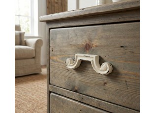 Krémová antik litinová úchytka - 12*2*3 cm