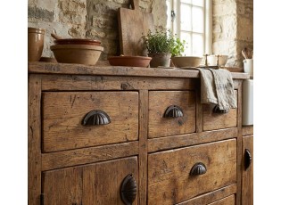 Hnědá antik litinová úchytka mušle s vroubky - 10*3*4 cm