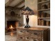 Stoln9 lampa Tiffany Dark dragonfly Clayre & Eef