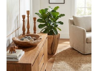 Dřevěný obal na květináč z teakového dřeva Jack - Ø 35*40 cm