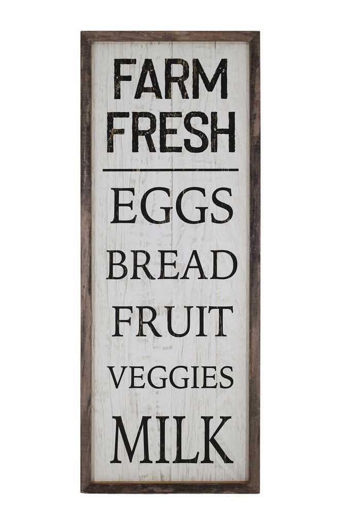 Nástěnná dřeváná cedule Farm Fresh – 30*2,5*81 cm 31087400