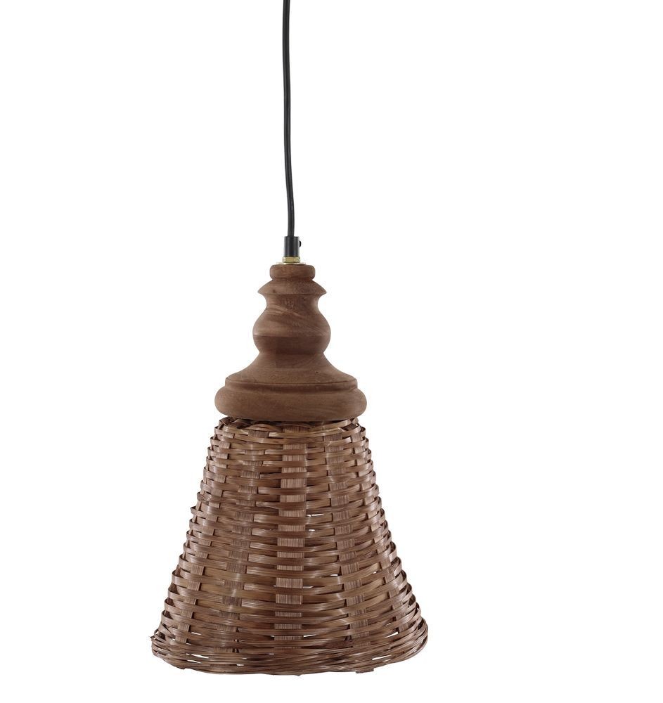 Přírodní antik závěsné světlo lampa z proutěného ratanu - Ø 22*32cm/ E27/ 25W