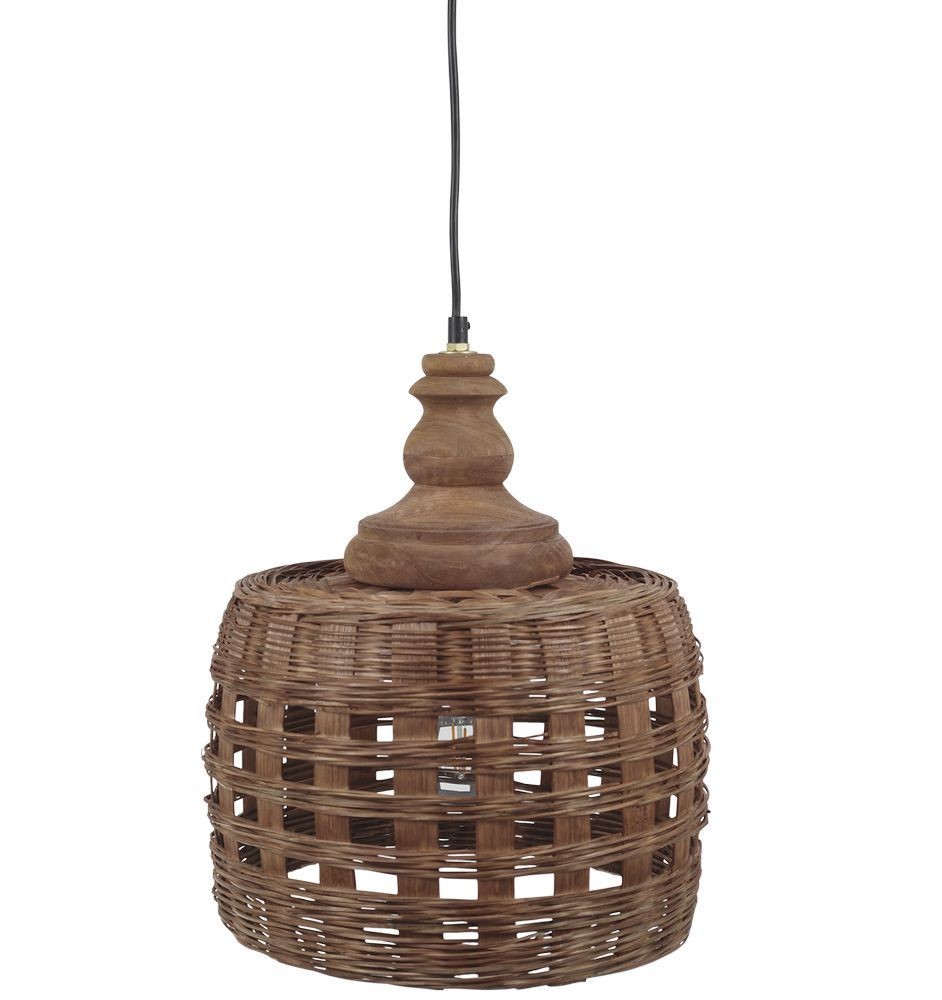 Přírodní antik závěsné světlo lampa z proutěného ratanu - Ø 31*38cm/ E27/ 25W