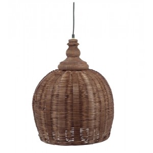 Přírodní antik závěsné světlo lampa z proutěného ratanu - Ø 34*52cm/ E27/ 25W