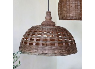 Přírodní antik závěsné světlo lampa z proutěného ratanu - Ø 62*43cm/ E27/ 25W