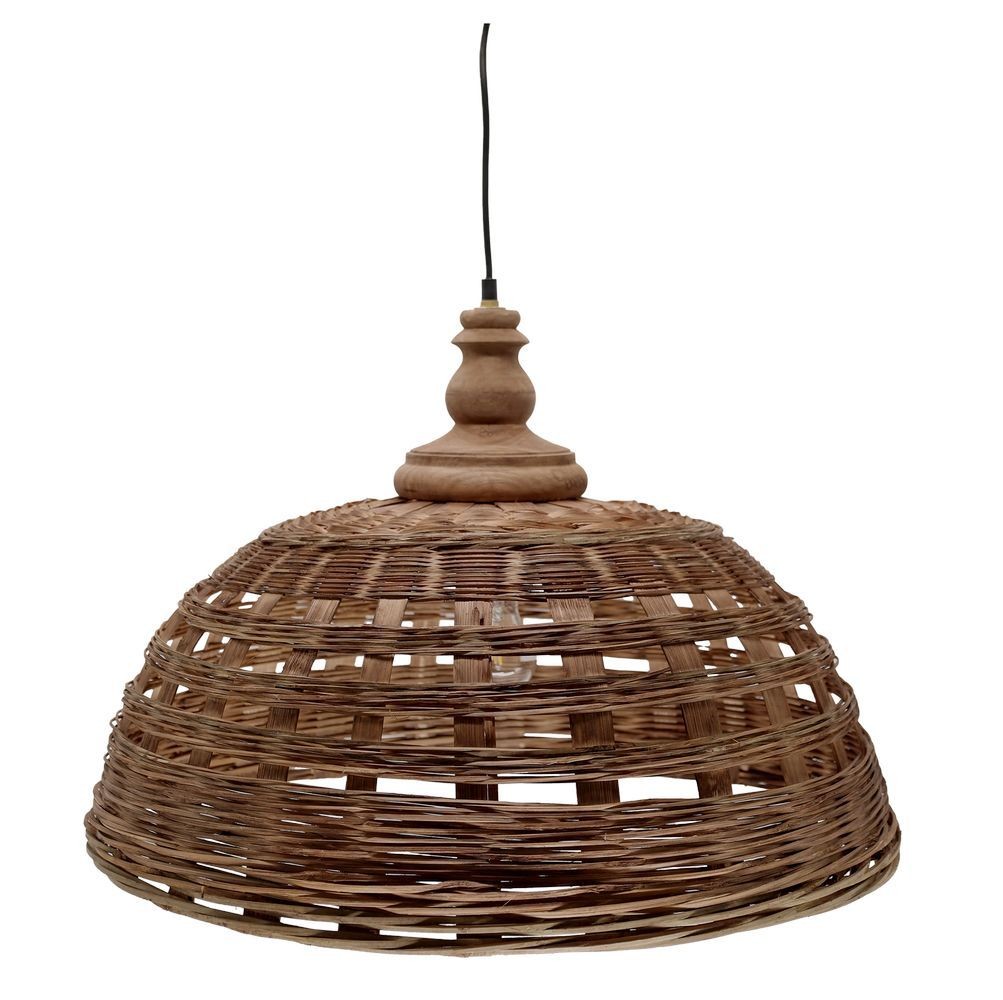 Přírodní antik závěsné světlo lampa z proutěného ratanu - Ø 62*43cm/ E27/ 25W
