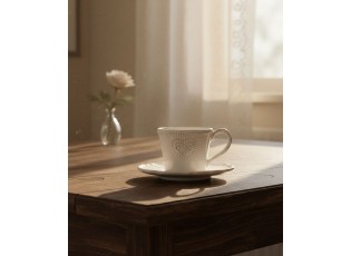 Šálek s podšálkem Heart - 15 * 15 * 8 cm