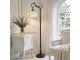 Bílá stojací Tiffany lampa kamínky TransparentEye - 36*25*152 cm E27/max 1*60W Clayre & Eef