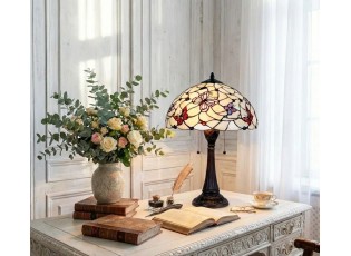 Stolní lampa Tiffany Butterfly Garden - Ø 41*60 cm 2x E27 / Max 60w