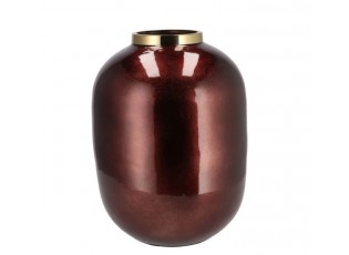 Vínová kovová váza Jullie Jolly red - Ø 28*36 cm