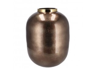 Bronzová kovová váza Jullie Jolly bronze - Ø 28*36 cm