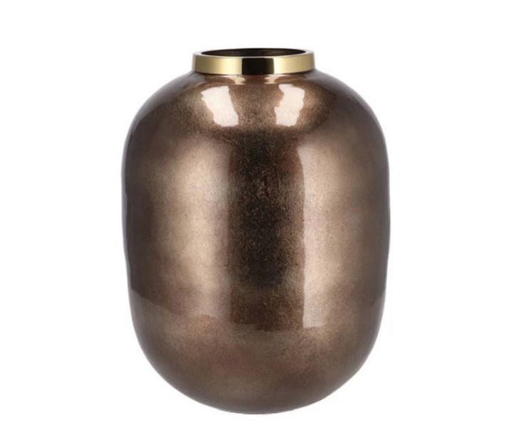 Bronzová kovová váza Jullie Jolly bronze - Ø 28*36 cm daan kromhout