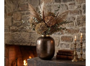 Bronzová kovová váza Jullie Jolly bronze - Ø 28*36 cm