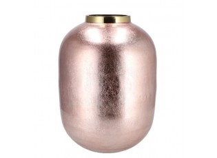 Světle růžová kovová váza Jullie Jolly rose - Ø 28*36 cm